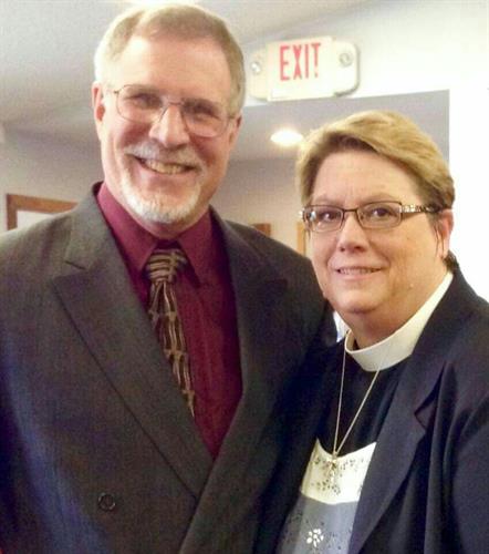 Our priest, Anne and her husband, Dean.