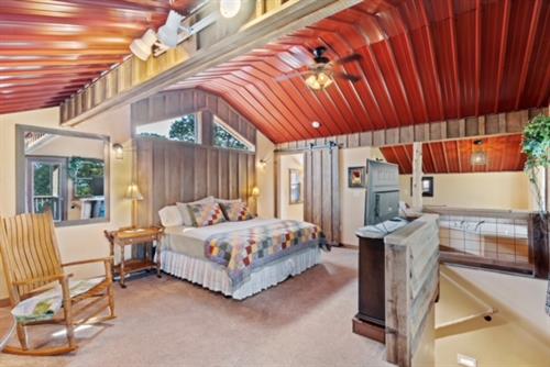 The Honeymoon Loft Suite in the Farmhouse.