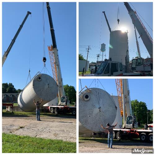 Removing and loading fuel tanks, Mt Vernon Removing and loading fuel tanks, Mt Vernon