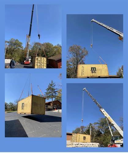 Set shipping storage container for 4 Seasons Resort, Reeds Spring, Missouri 
