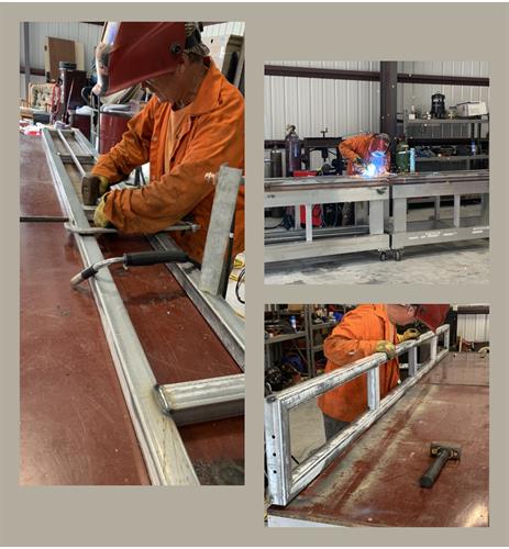 Fabricating support panels for a boat slip insert. Fabricating support panels for a boat slip insert.