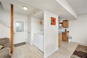 Kitchen and laundry area