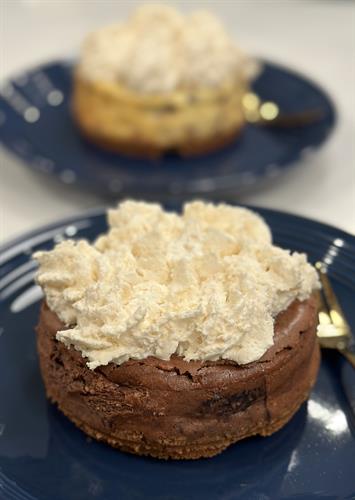 Chocolate Cheesecake topped with Housemade Peanut Butter Whipped Cream