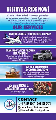 Branson Taxi Rack Card Back