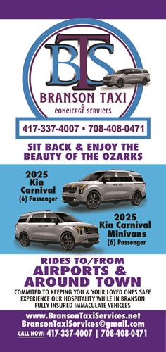 Branson Taxi Rack Card Front