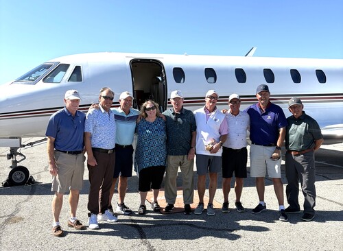 Golfers who flew in at Branson Jet Center