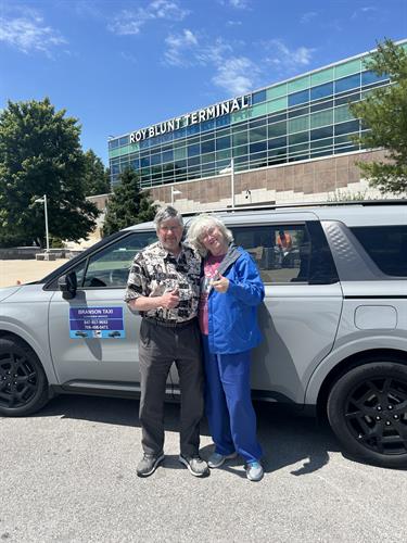 Passengers dropped off at airport