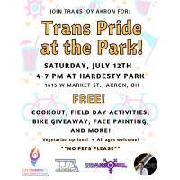 Akron Trans Pride at the Park Cookout and Field Day