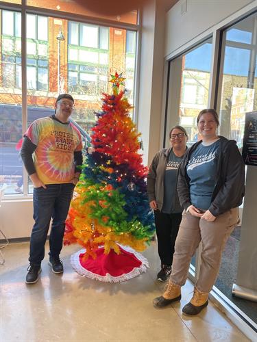 Oswald Pride volunteers at Cleveland's LGBT Center (Dec 2024)