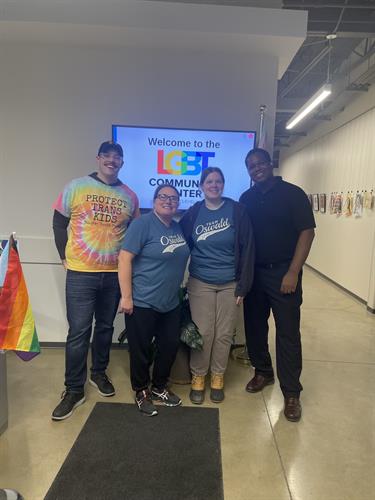 Oswald Pride volunteers at Cleveland's LGBT Center (Dec 2024)