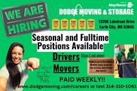 Start a new career with Dodge Moving and Storage!
