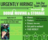 Urgently hiring Drivers and Movers
