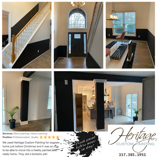 Classic Black & White Interior Paint Project
