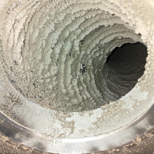 Before we cleaned the dryer vent.