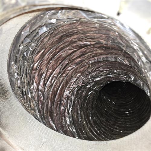After we cleaned the dryer vent.