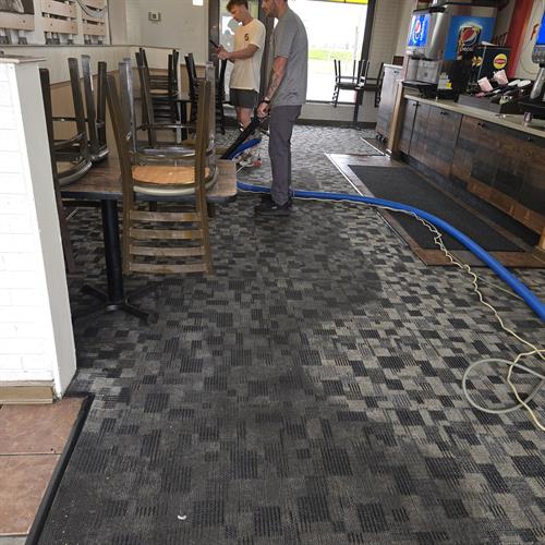 We clean commercial carpet as well.
