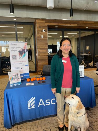Hope Trentadue, Ascend's Client Success Manager, at a networking event with employers & job seekers.