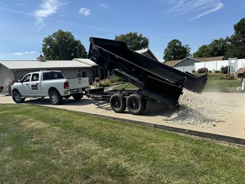 Delivery of rock/dirt/ and other materials