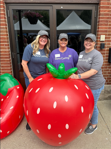 Local team members served at Strawberry Fest