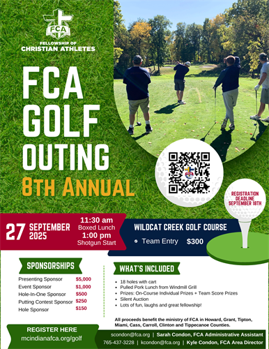 Poster for 2025 FCA Golf Outing