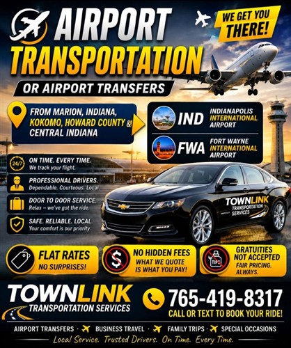 Flat rate airport transfers.