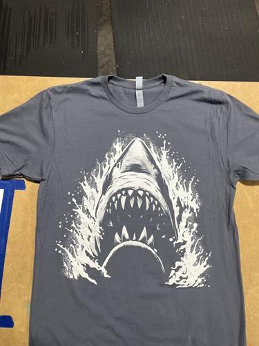 Soft White Discharge Print