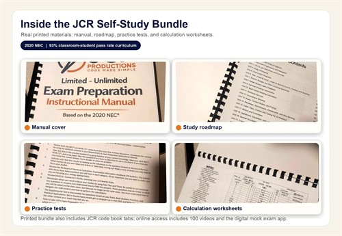 JCR Productions provides comprehensive electrical exam preparation materials designed to help students prepare with confidence.