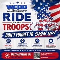 Webb Auto Group to Host 5th Annual Ride for the Troops