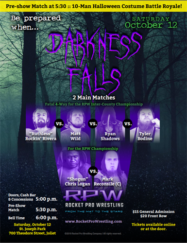 Darkness Falls....Our October show