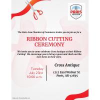 Cross Antiques Ribbon Cutting