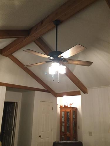 New ceiling fan updated this customer's living room style!