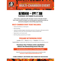 Multi Chamber Event- NETWORK, CONNECT & CHEER ON THE DUCKS!