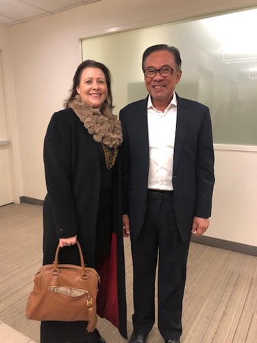 With Prime Minister Anwar Ibrahim, of Malaysia.