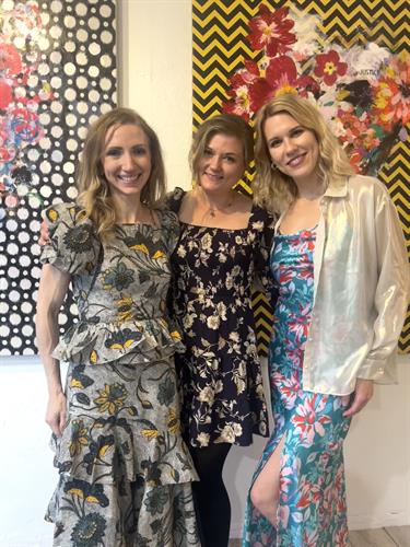 SOLOSHOW Team - L-R: Ireen Brock-Founder + Artist, Kate Badura-Marketing, Christine Williams-Community + Operations