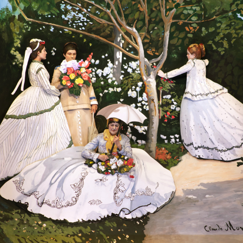 Pageant of the Masters re-creation of "Women in the Garden" by Claude Monet. Credit: Festival of Arts