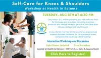 Self-Care for Knees and Shoulders at Health in Balance