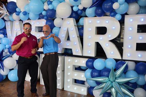 Rick Womble and Michael Hancock at the Summer 2024 Cornerstone Capital Bank Town Hall 