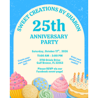 Sweet Creations By Sharon 25th Anniversary Party