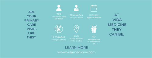 Learn more about the Vida Medicine way. Learn more about the Vida Medicine way.