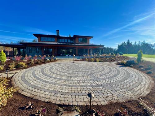 A beautiful backyard maze by Greenhaven Landscapes