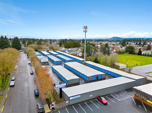 Aerial View of Glacier West Self Storage at 515 SE 157th Ave, Vancouver, WA, 98684