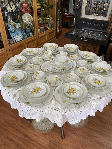 Yellow Rose Vintage Dishes