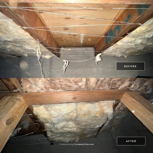 Before and after crawl space insulation replacement – improving energy efficiency and comfort in Portland, OR.