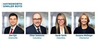 Haynsworth Sinkler Boyd Welcomes Four Associates Across  South Carolina