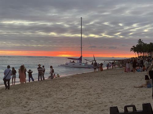 Waikiki Beach sunset! Waikiki Beach sunset!