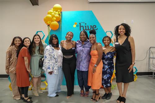 The Hive Team with Tarana Burke, CEO of metoo movement. 