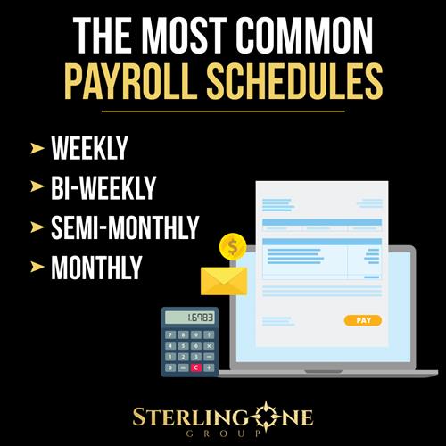 List of the most common payroll schedules