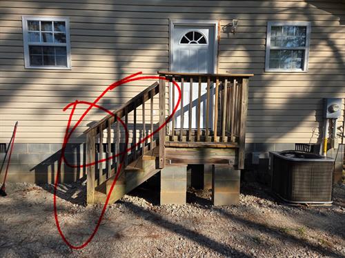 Side Porch Repair and Refresh Before