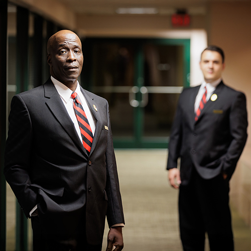 Two Concierge Security Guards in our "soft look" uniform