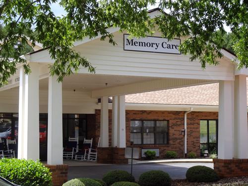 The Memory Care Center's entrance